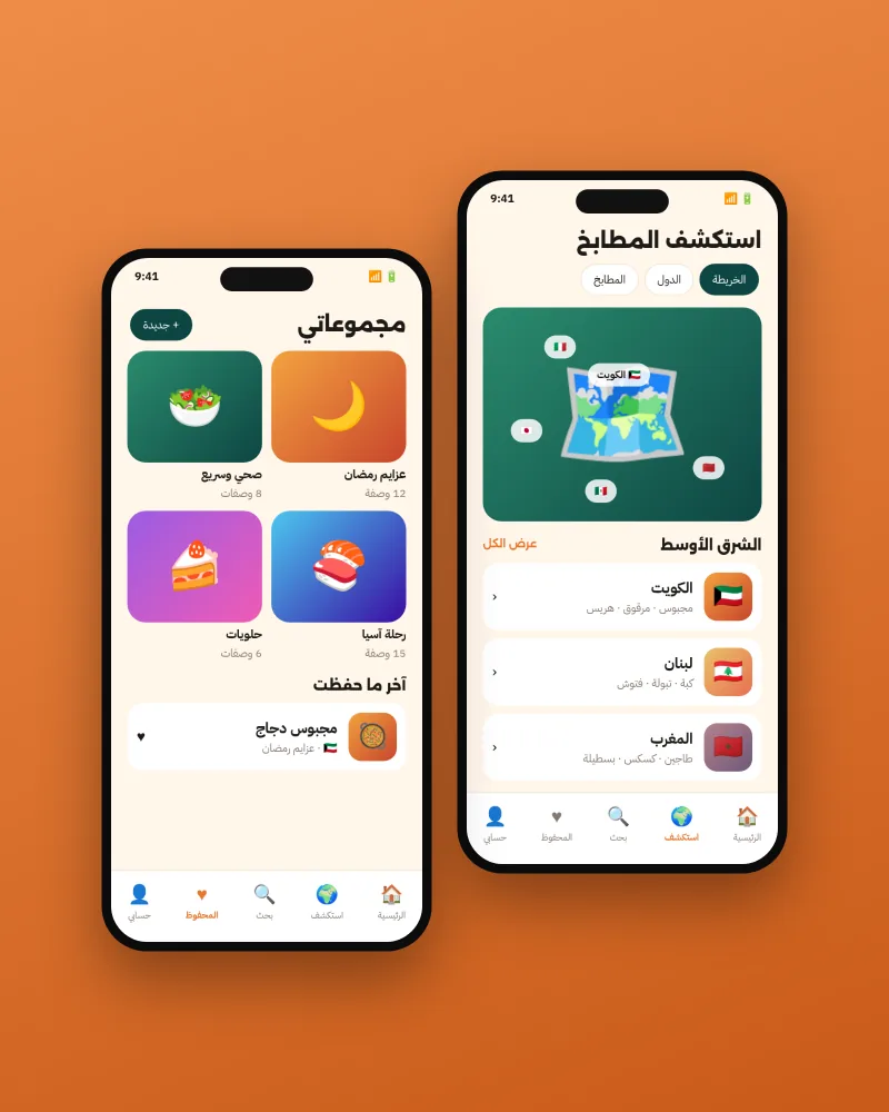 استكشاف المطابخ على خريطة العالم، ومجموعات الوصفات المحفوظة